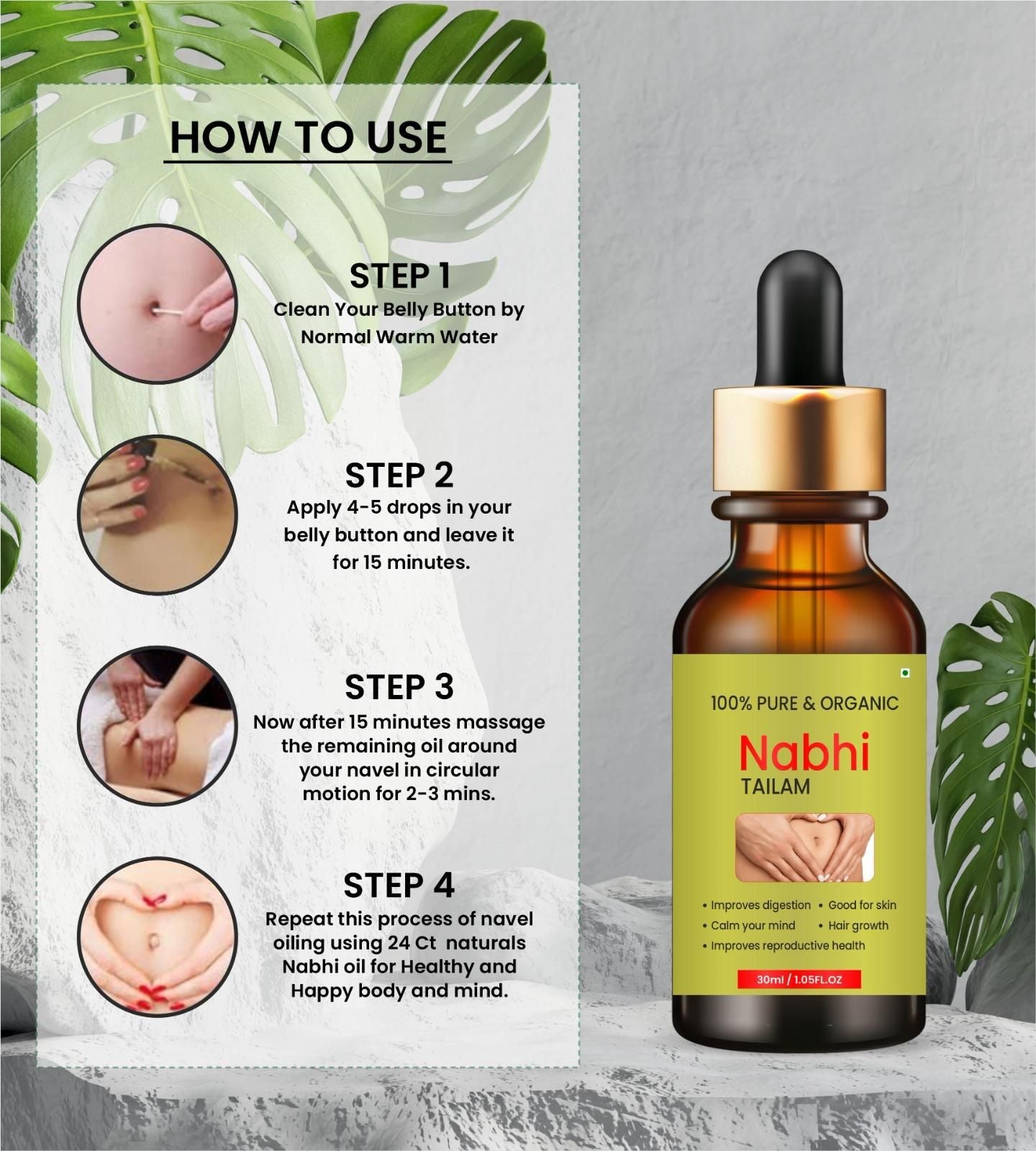 Nabhi Touch Ayurvedic Oil For Belly (Pack of 2)
