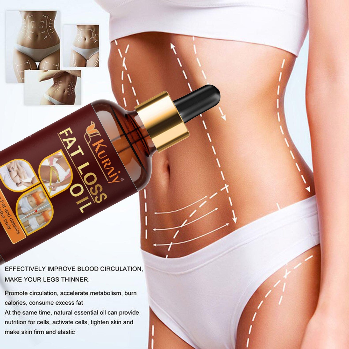 KURAIY Premium Slimming Oil,Fat Loss Oil,Weight Loss Oil