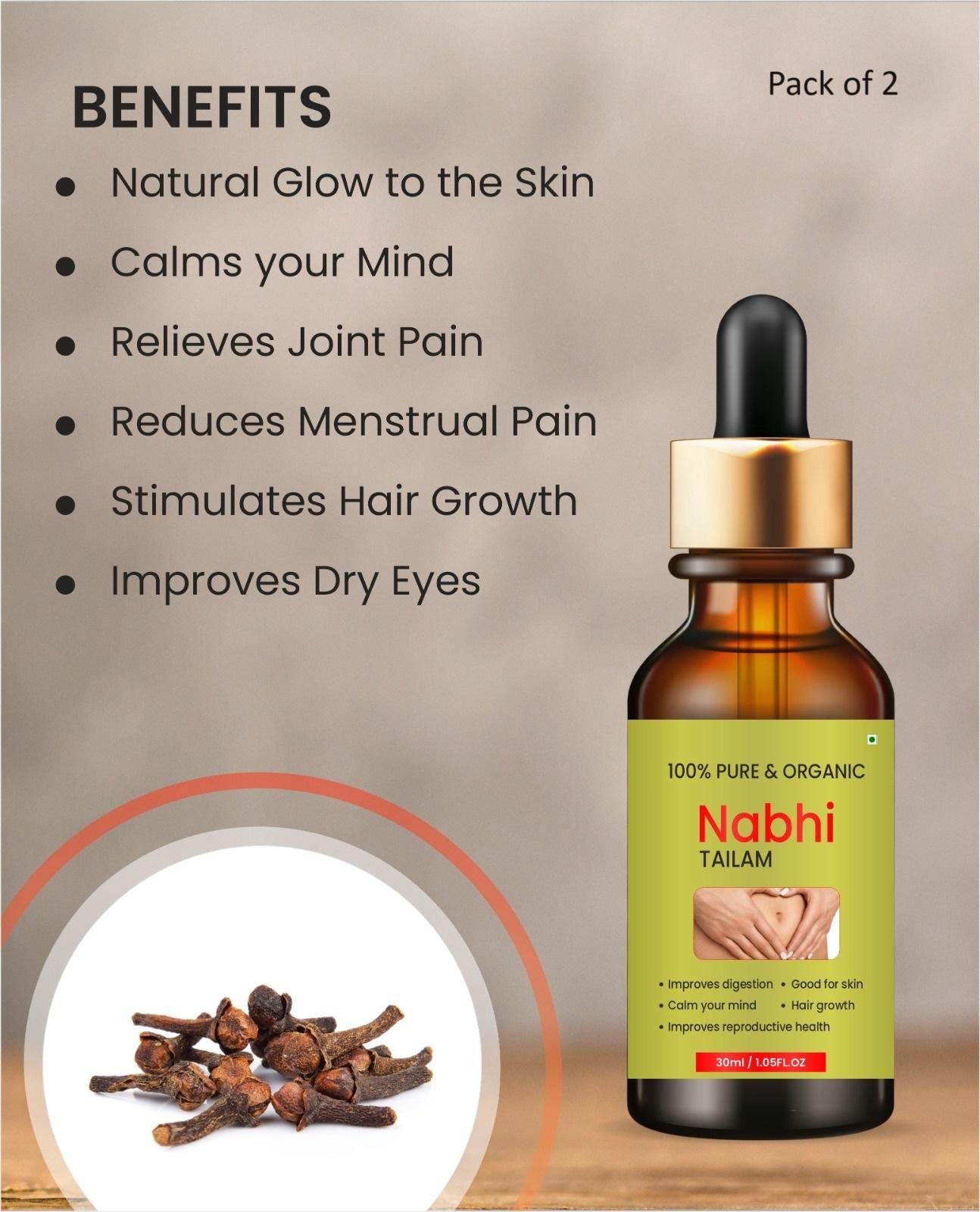 Nabhi Touch Ayurvedic Oil For Belly (Pack of 2)