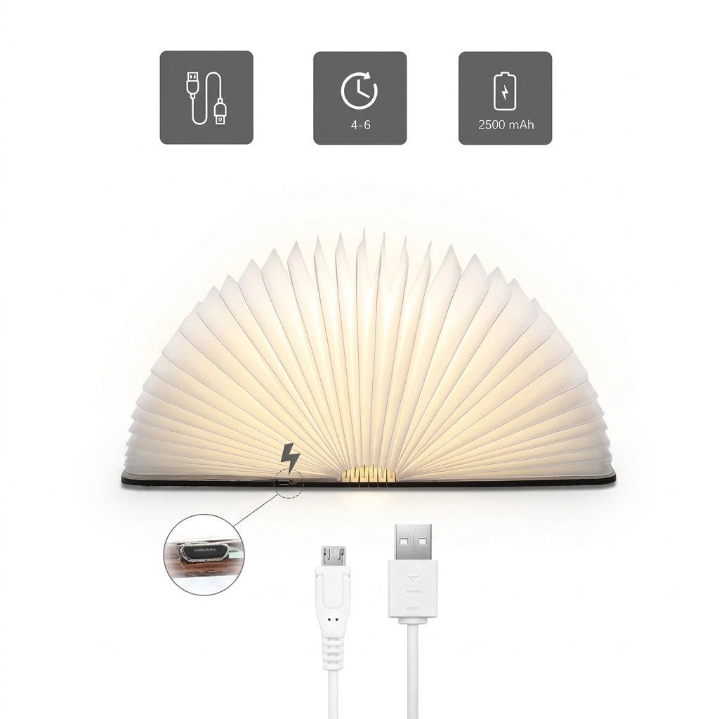 Creative LED Folding Book Light Lamp Unique Gift for Book Lovers