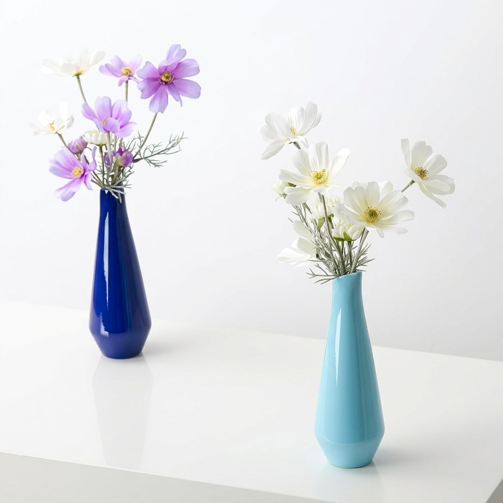 Modern Bright Colored Porcelain Vase Vibrant Aesthetic Centerpiece