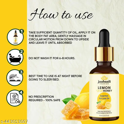 Lemon with Honey Essential Fat Loss Oil 30 ml