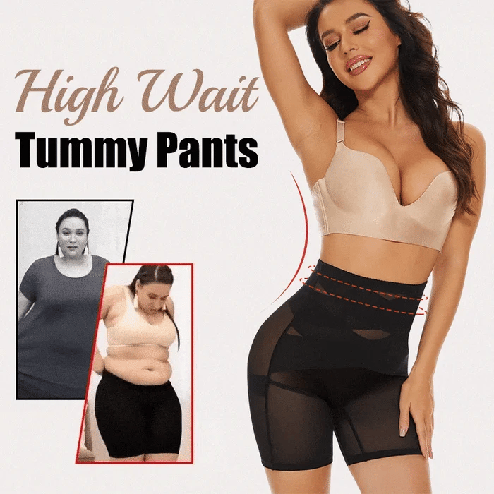 4-in-1 Shaper - Quick Slim Shape Wear Tummy, Back, Thighs, Hips - Black/Efffective Seamless Tummy Tucker