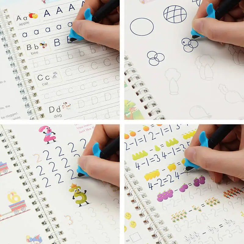 Sank Magic Practice Copybook (4 BOOKS,1 PEN,1 GRIP,10 REFILL)