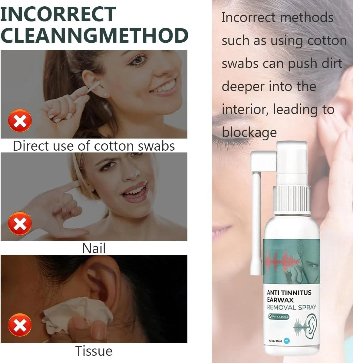 Anti Cochlear/Earwax Blockage Removal Spray, Ears(Pack Of 2)