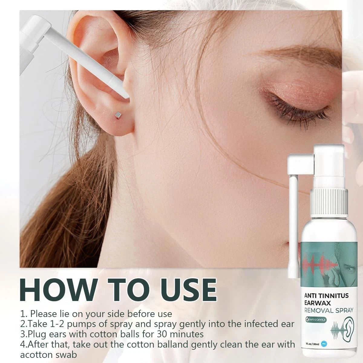 Anti Cochlear/Earwax Blockage Removal Spray, Ears(Pack Of 2)