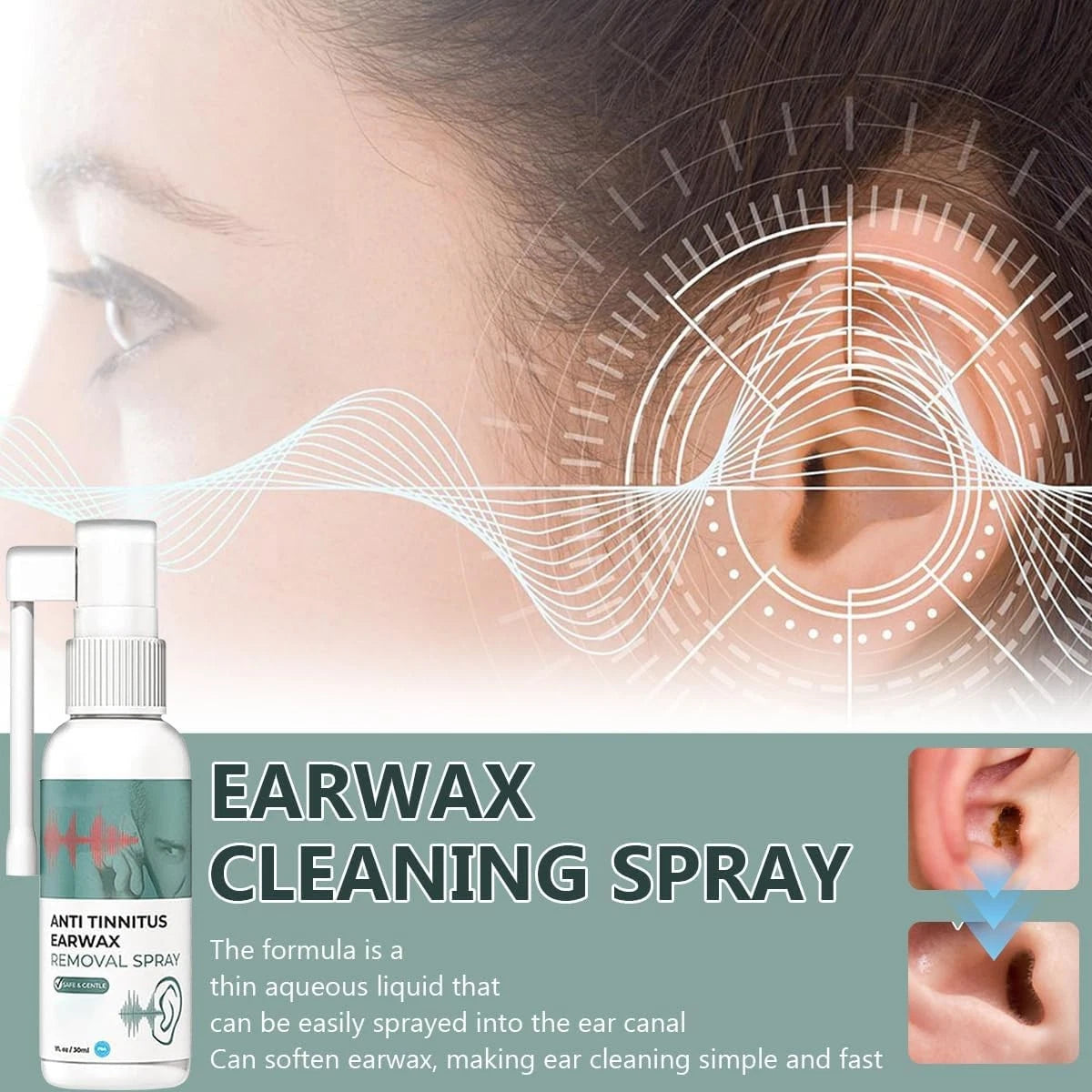 Anti Cochlear/Earwax Blockage Removal Spray, Ears(Pack Of 2)