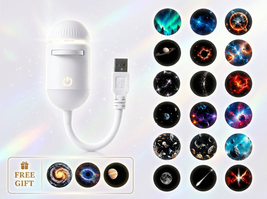 2-in-1 Starry Sky Projector Lamp | USB Night Light Decor