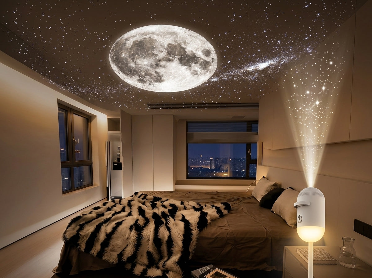 2-in-1 Starry Sky Projector Lamp | USB Night Light Decor