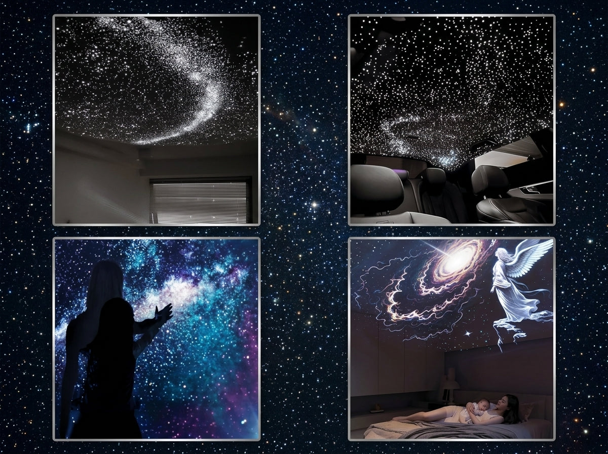 2-in-1 Starry Sky Projector Lamp | USB Night Light Decor