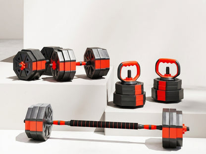 30kg 4-in-1 Adjustable Weight Set  Dumbbell, Barbell & Kettlebell