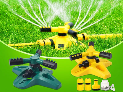 360° Rotating Automatic Lawn Sprinkler  2-Mode Garden Irrigation