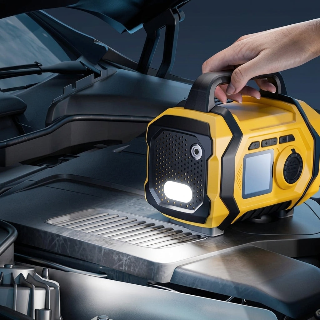 8000A Portable Car Jump Starter with 150PSI Air Compressor & Vacuum Cleaner