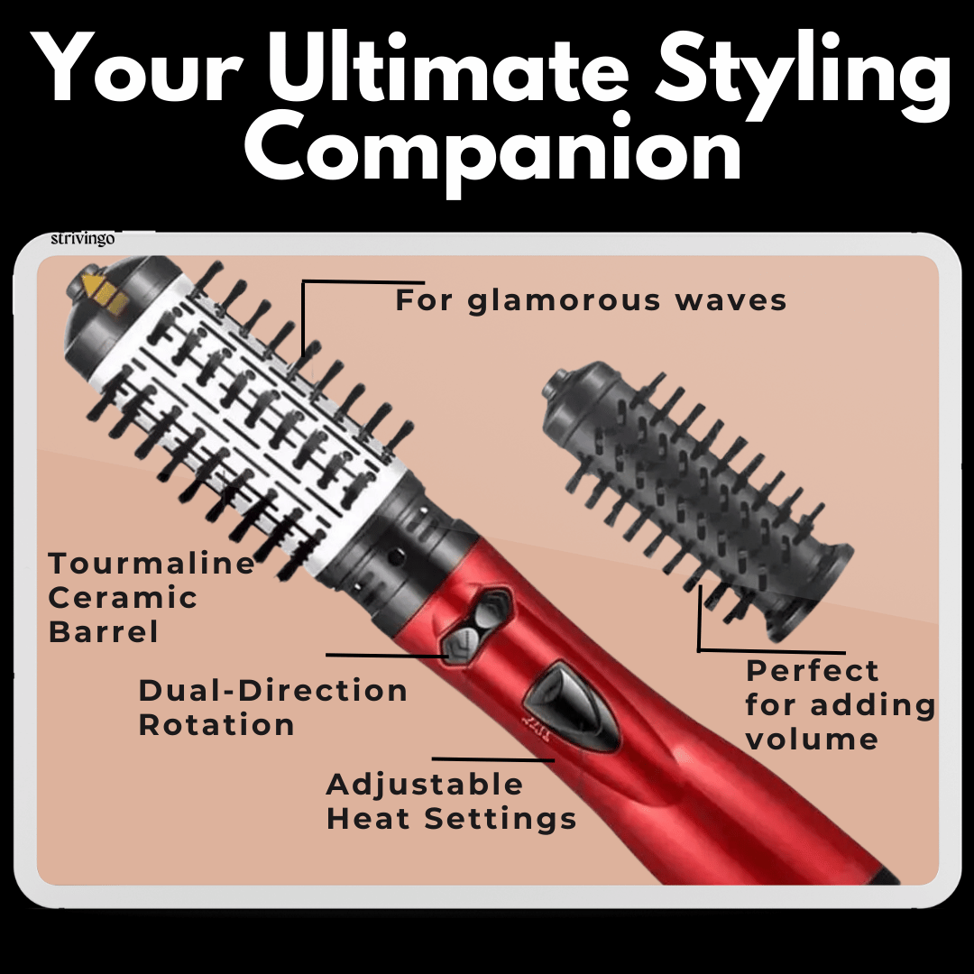 BowLift | 3-in-1 Rotating Hair Dryer and Styler with Adjustable Temperature for Effortless Curls and Waves 5