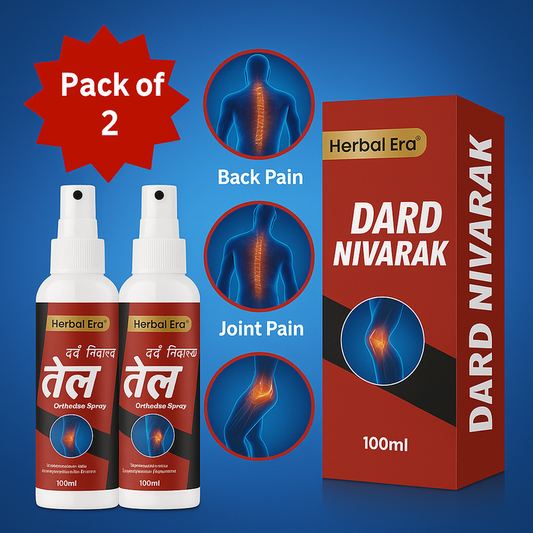 Herbal Era Dard Nivarak Spray Tel 100ml - Natural Pain Relief Formula (Pack of 2)