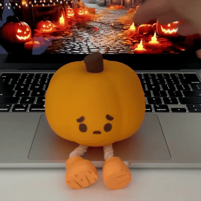 Cute Silicone Pumpkin Night Light | Rechargeable Touch Lamp Decor