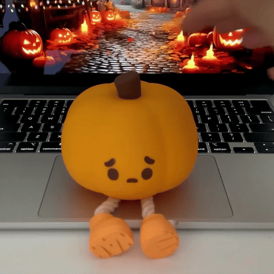 Cute Silicone Pumpkin Night Light | Rechargeable Touch Lamp Decor