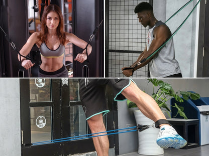 Full Body Resistance Band Set with Door Anchor & Handles