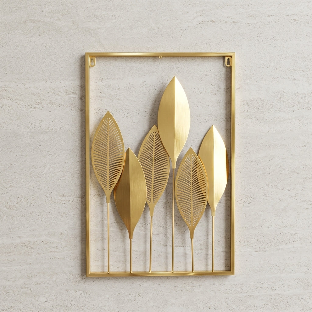 Luxury Golden Leaf Wall Decor | Elegant Modern Wall Art
