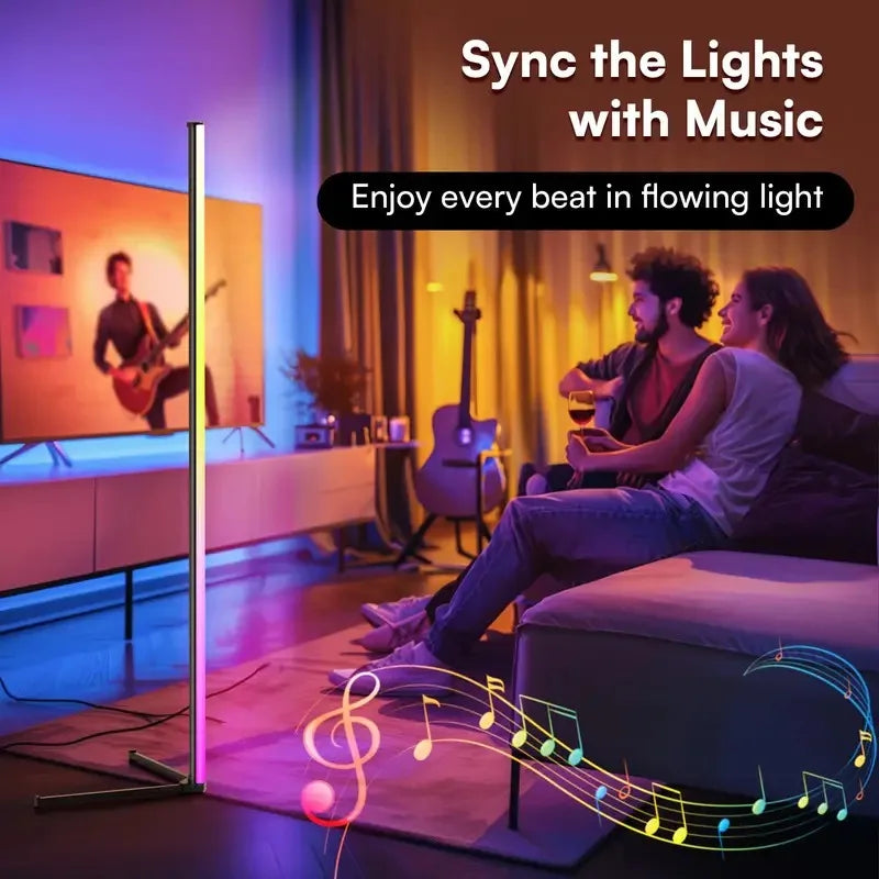 Modern RGB Floor Lamp with Music Sync & 16 Million Colors | Stylish Standing Lamp for Enhanced Ambiance 3