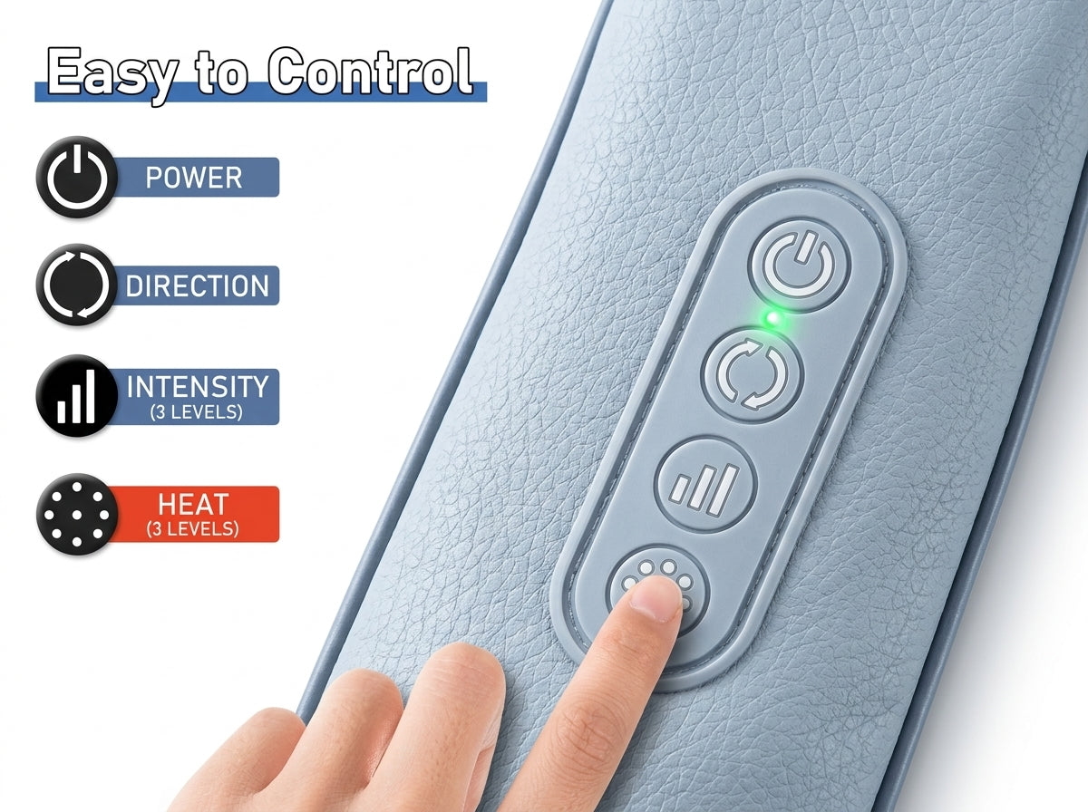 Multifunctional Shiatsu Neck & Shoulder Massager | Electric Massage Shawl