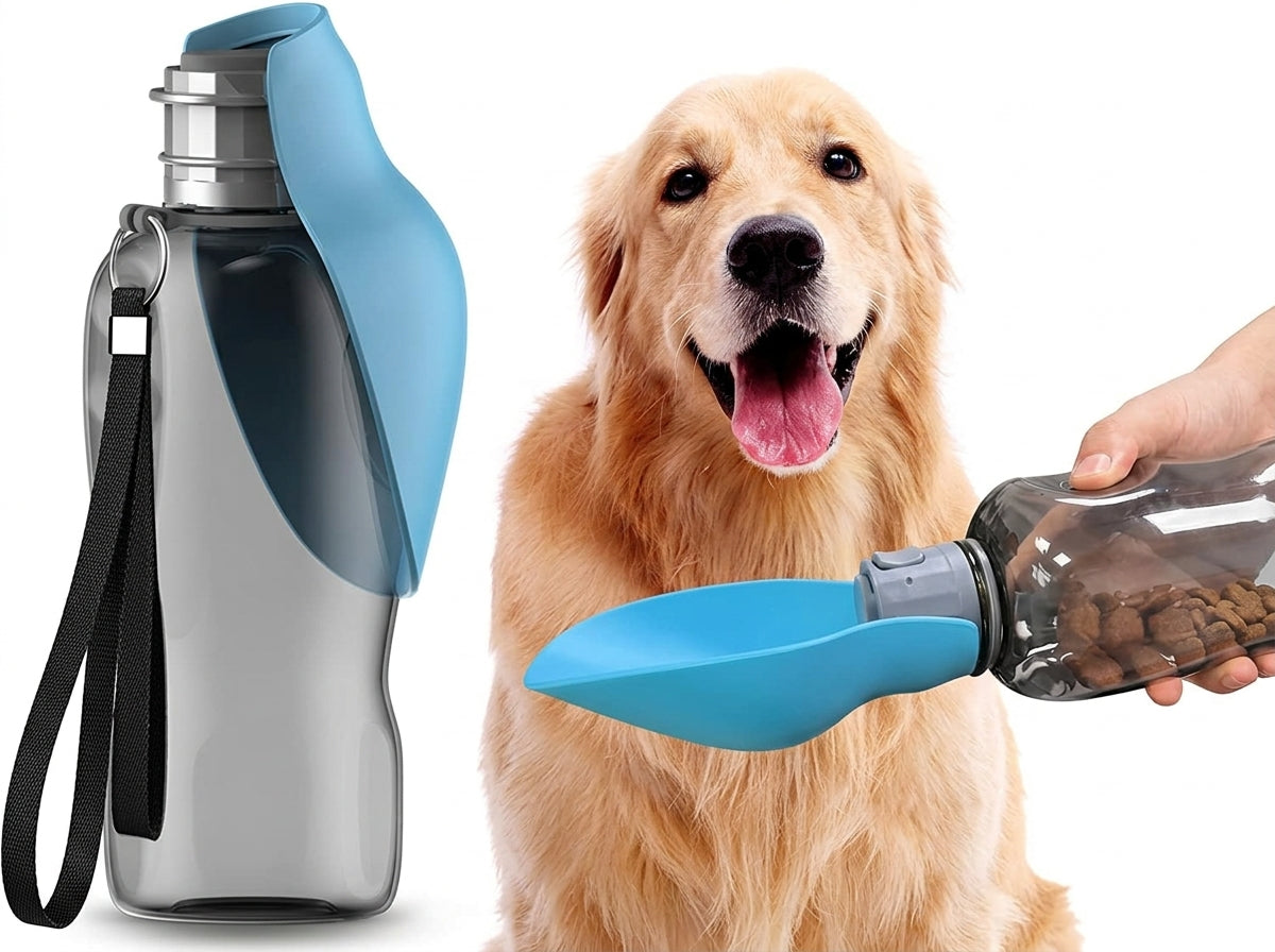 Portable Dog Water Bottle & Bowl | Leak-Proof Pet Travel Dispenser