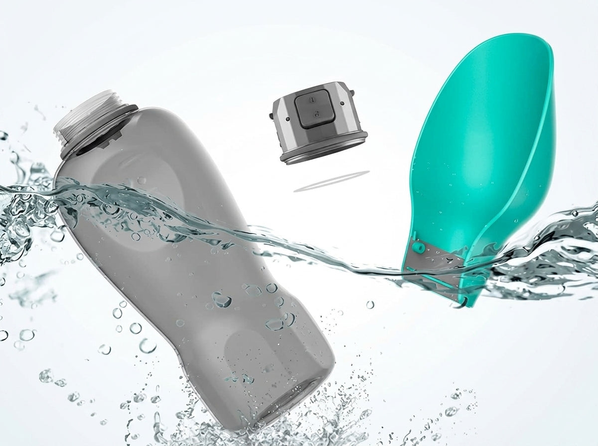 Portable Dog Water Bottle & Bowl | Leak-Proof Pet Travel Dispenser