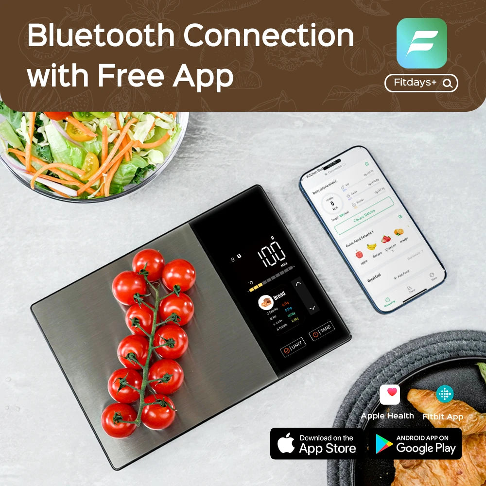 Smart Series | Digital Kitchen Scale with TFT Display & Bluetooth Sync | Accurate Nutrition Tracking for Healthy Cooking 5
