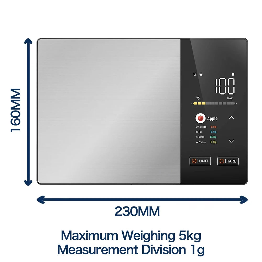 Smart Series | Digital Kitchen Scale with TFT Display & Bluetooth Sync | Accurate Nutrition Tracking for Healthy Cooking 6