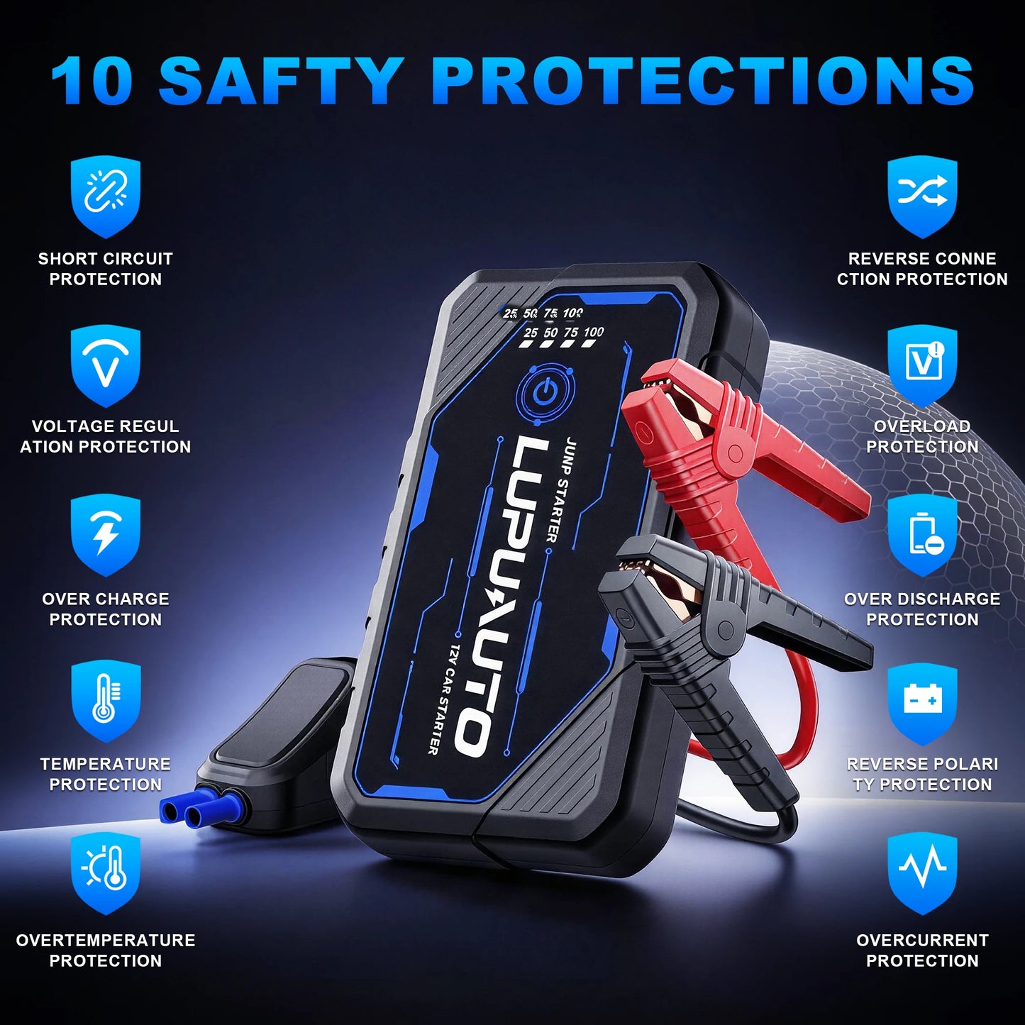 Ultimate Power Bank | Portable Jump Starter with Air Compressor & LED Light | Reliable Battery Booster for Petrol & Diesel Vehicles 2