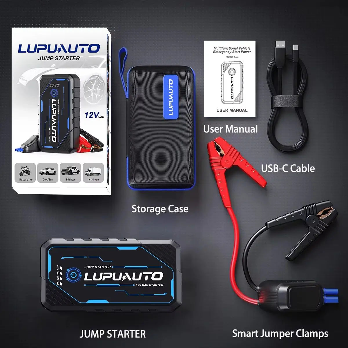Ultimate Power Bank | Portable Jump Starter with Air Compressor & LED Light | Reliable Battery Booster for Petrol & Diesel Vehicles 6