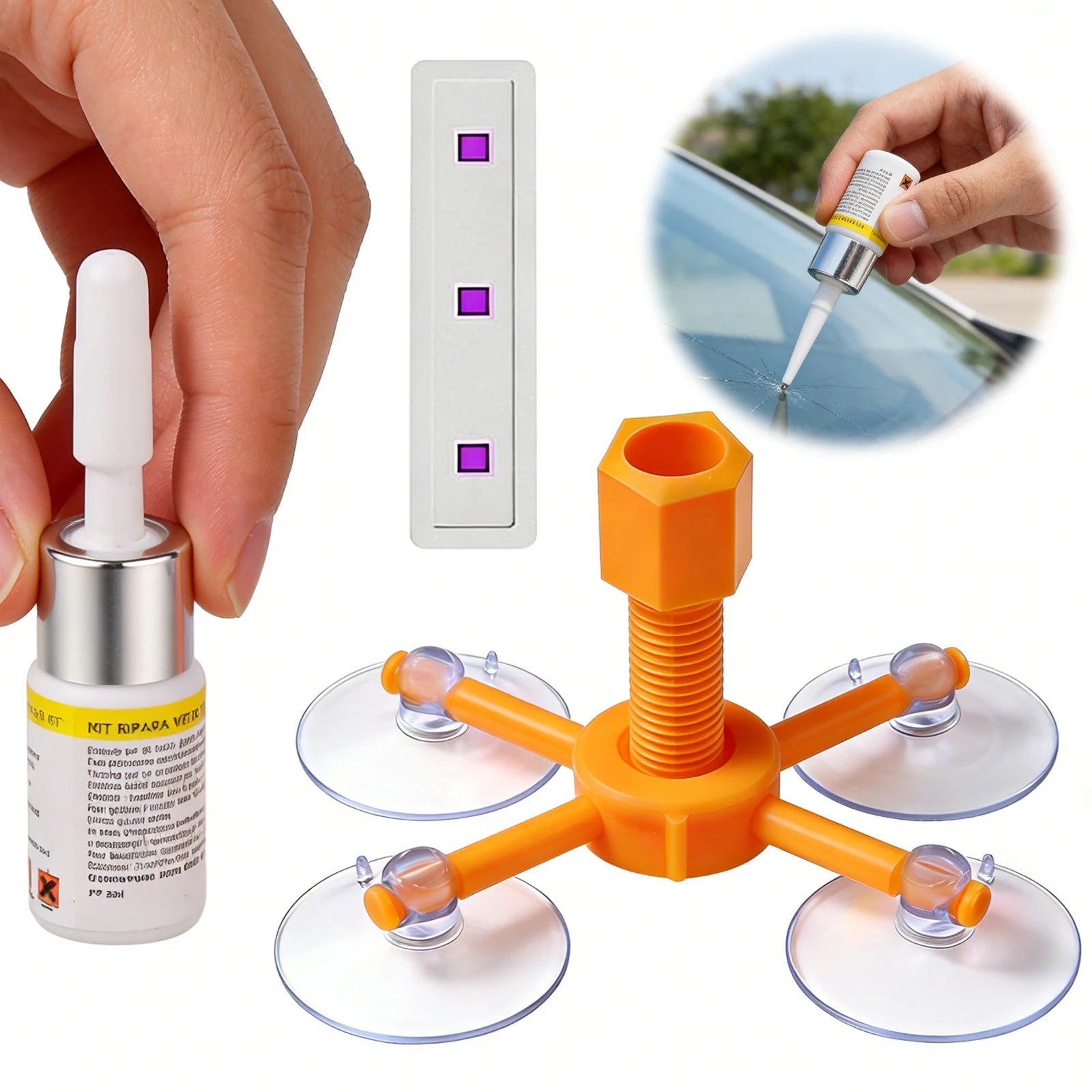 Windshield Crack Repair Kit with Quick Curing Formula | DIY Solution for Clear Glass Restoration 1