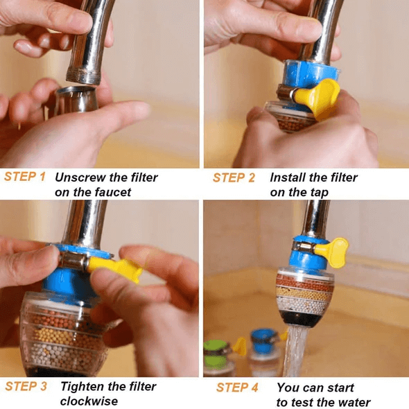 Home Kitchen Faucet Tap Water Clean Purifier Filter(Pack of 2)